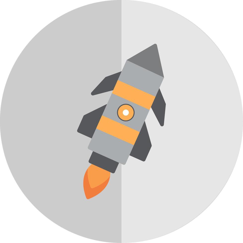 Missile Flat Scale Icon Design vector