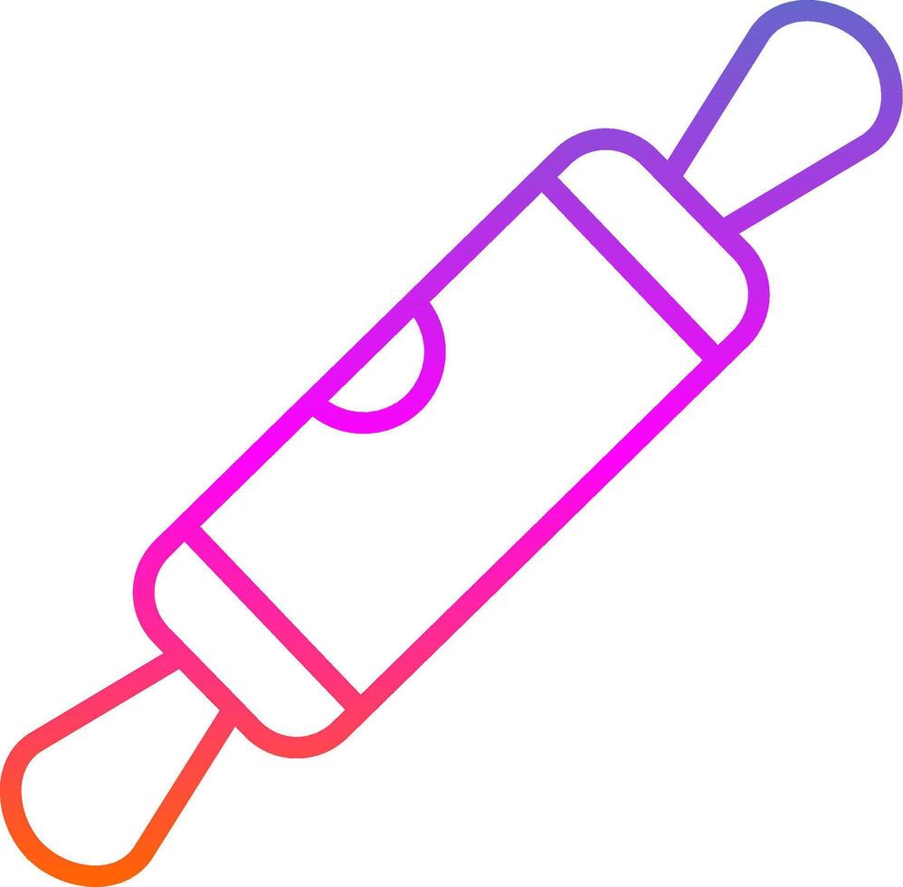 Rolling Pin Line Gradient Icon Design vector