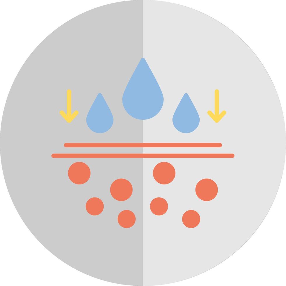 Moisturiser Flat Scale Icon Design vector