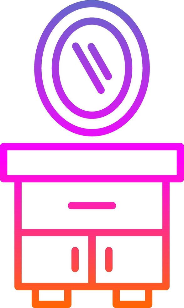 vanidad conjunto línea degradado icono diseño vector