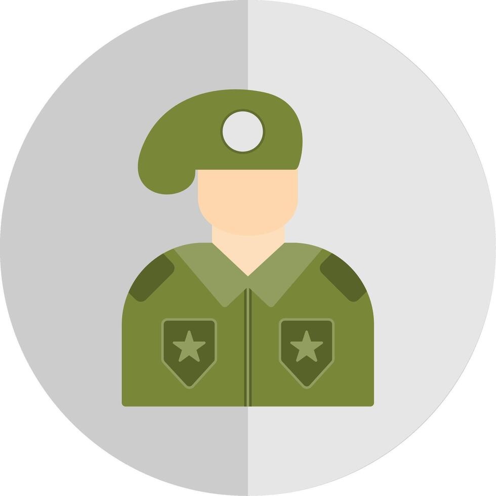 Soldier Flat Scale Icon Design vector