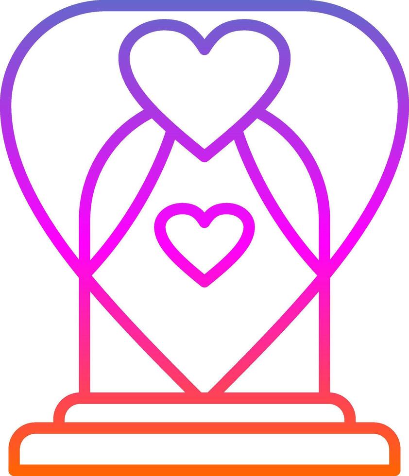 Wedding Arch Line Gradient Icon Design vector