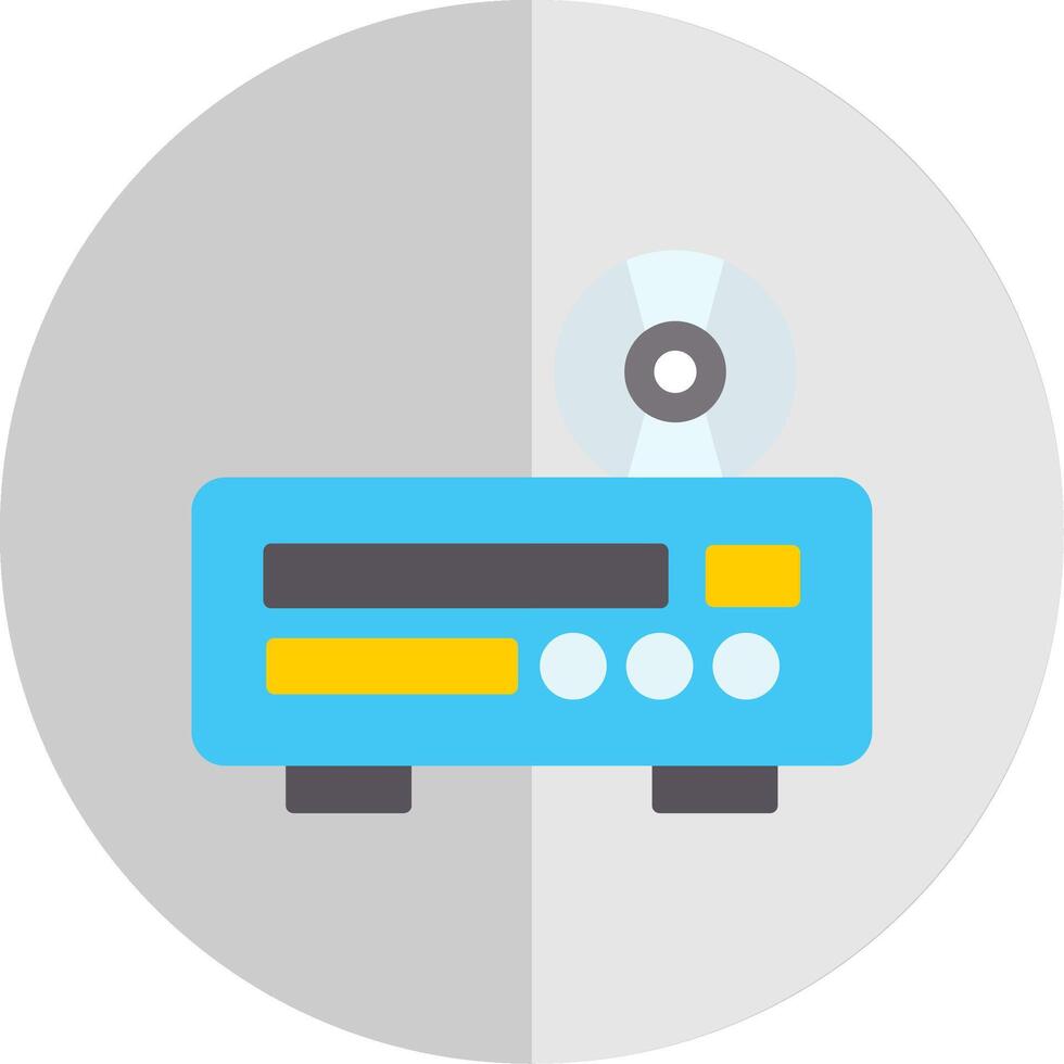 Dvd Player Flat Scale Icon Design vector