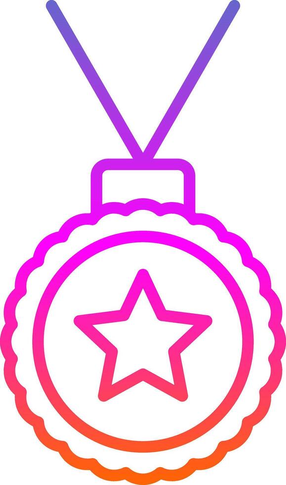 Medal Line Gradient Icon Design vector