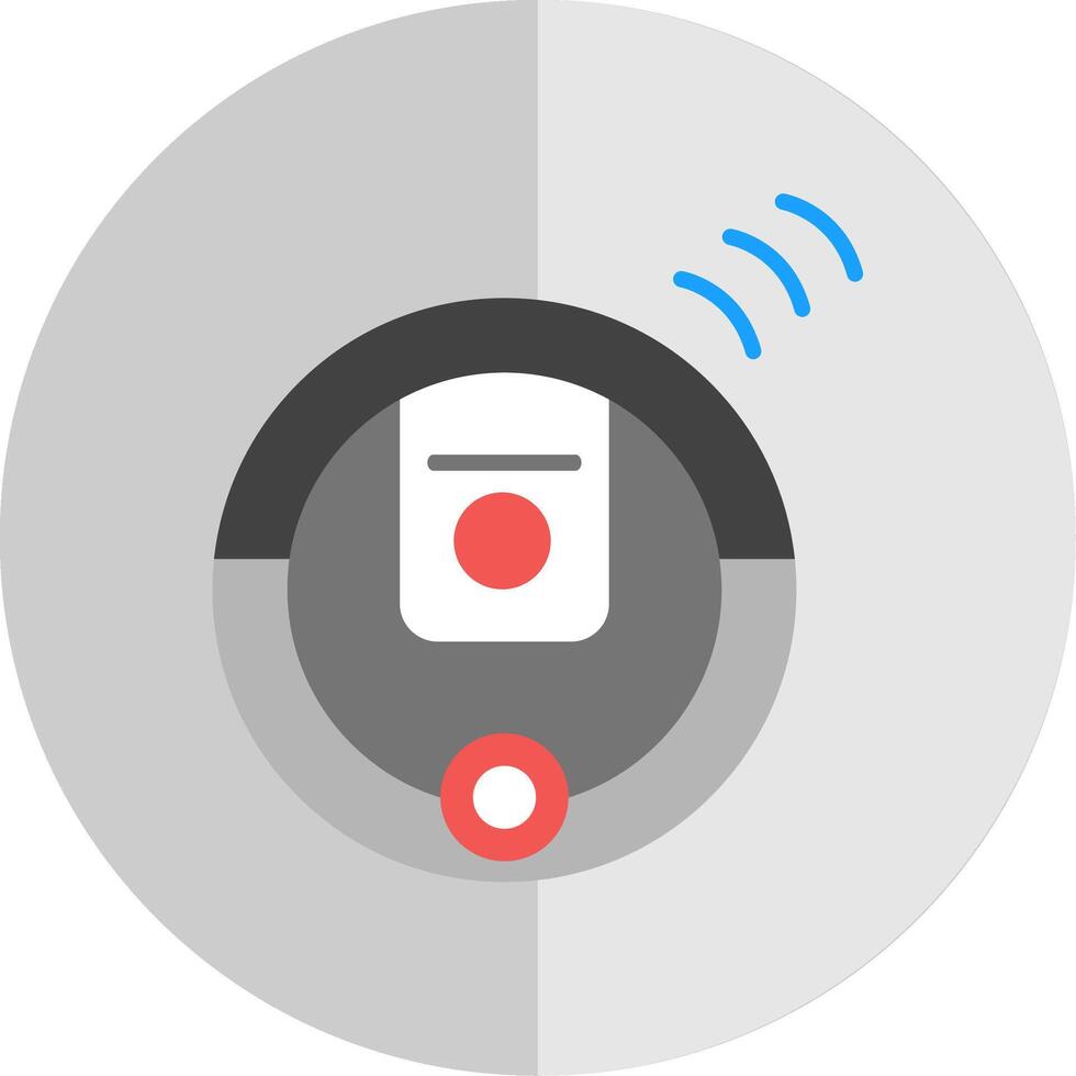 Robot Vacuum Cleaner Flat Scale Icon Design vector