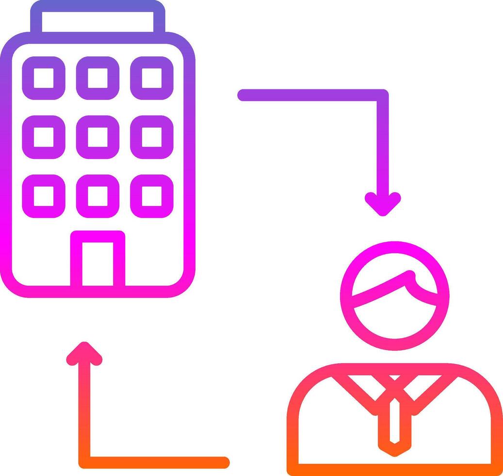 B2c Line Gradient Icon Design vector