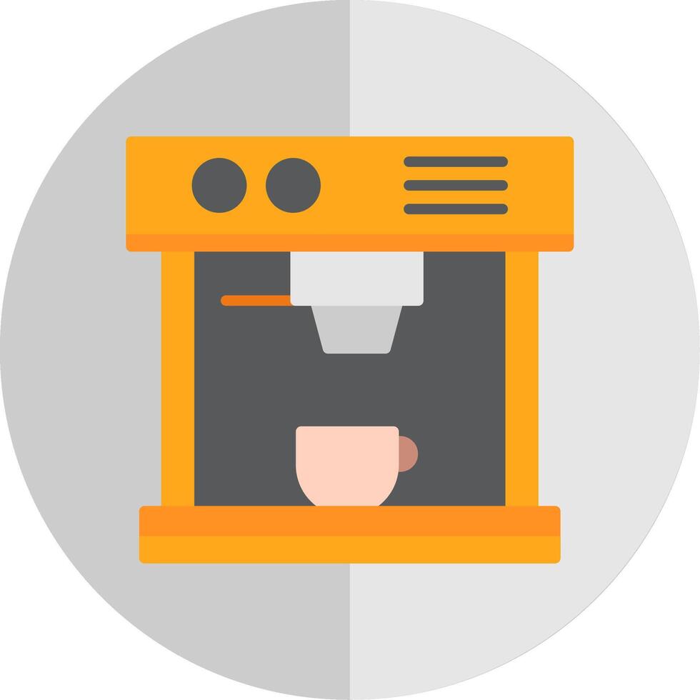 Coffee Machine Flat Scale Icon Design vector