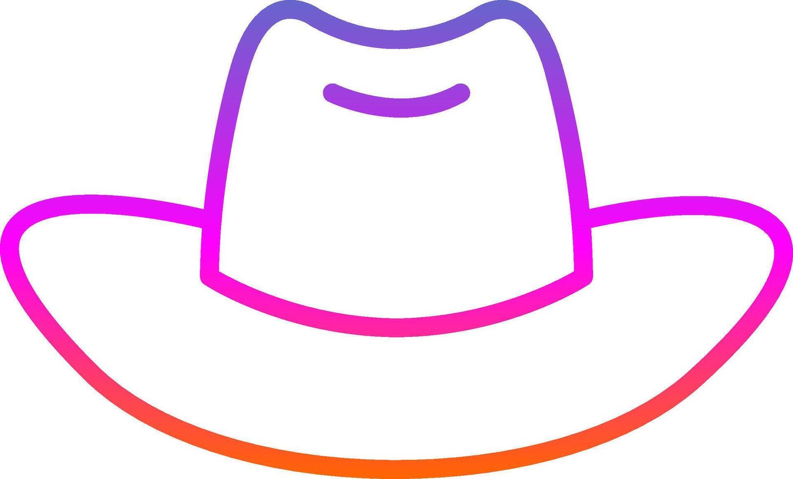 vaquero sombrero línea degradado icono diseño vector