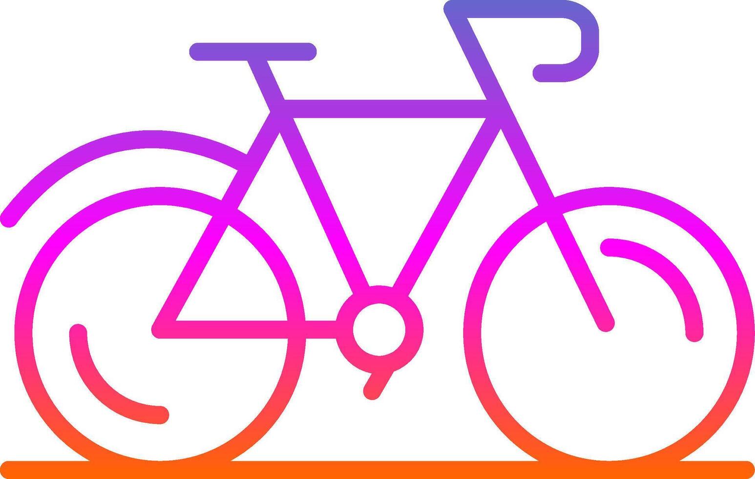 bicicleta línea degradado icono diseño vector