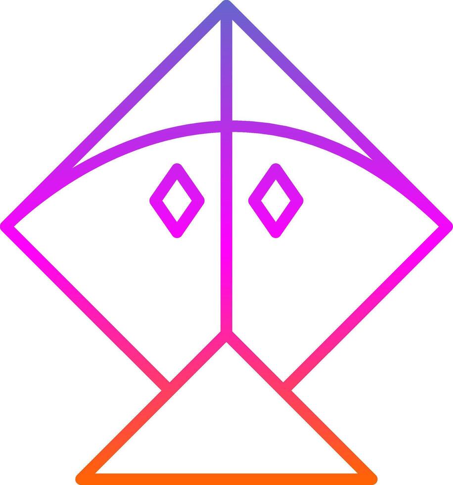 Kite Line Gradient Icon Design vector