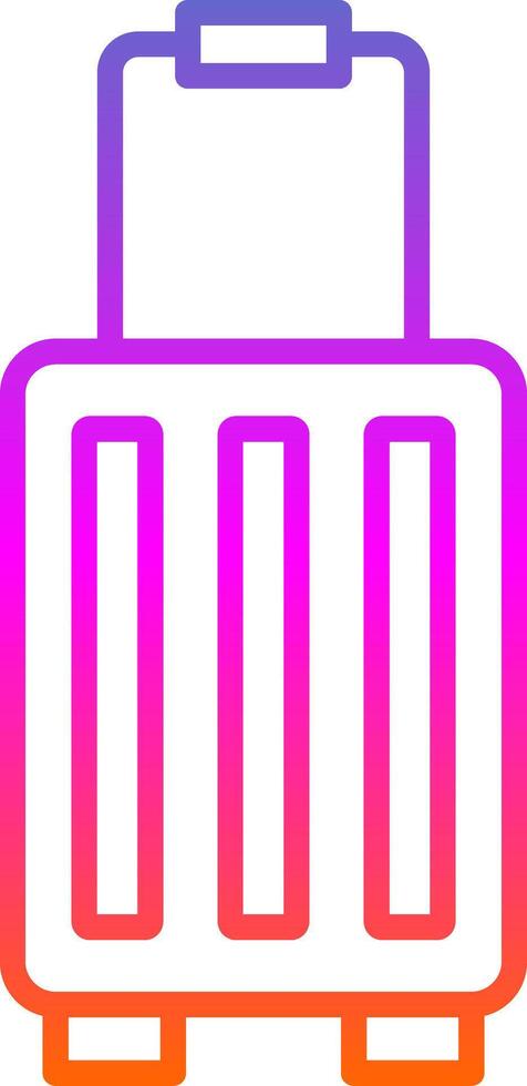 Suitcase Line Gradient Icon Design vector