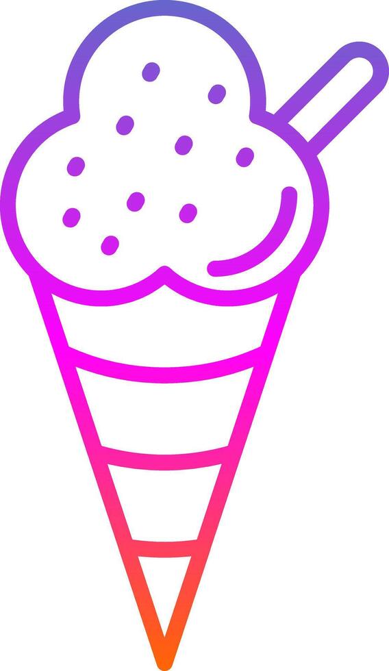 Icecream Line Gradient Icon Design vector