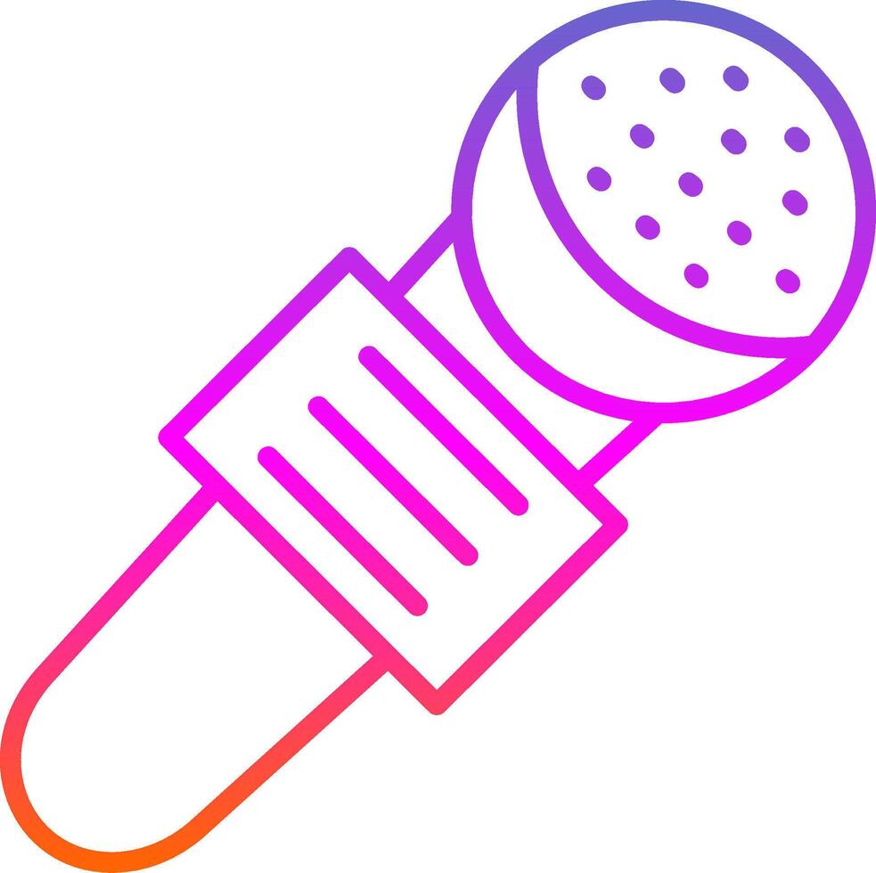 Mic Line Gradient Icon Design vector