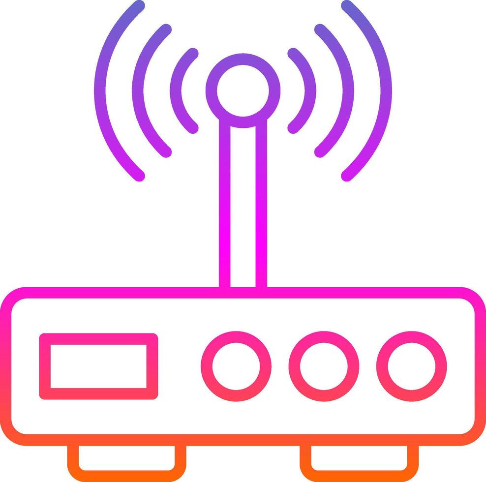Modem Line Gradient Icon Design vector