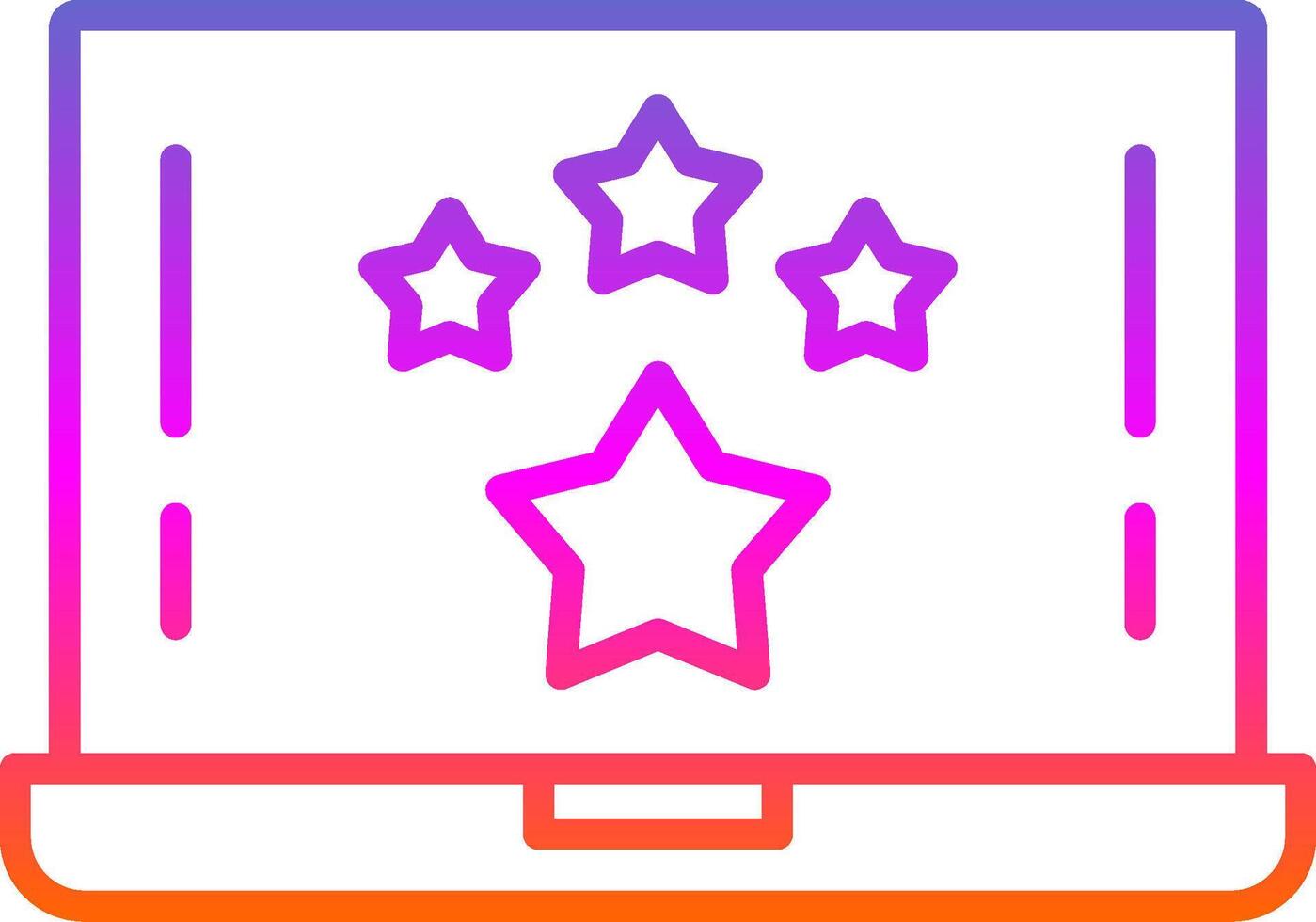 Star Line Gradient Icon Design vector