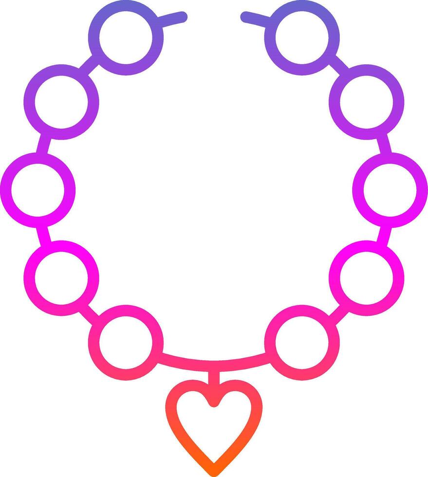 Pearl Necklace Line Gradient Icon Design vector
