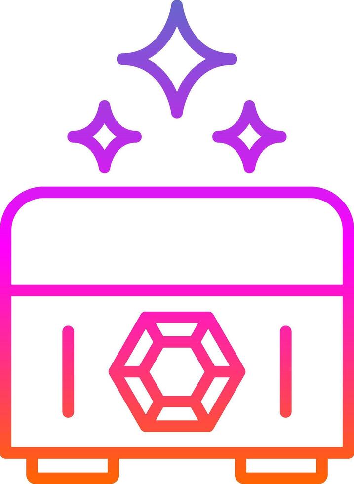 Treasure Chest Line Gradient Icon Design vector