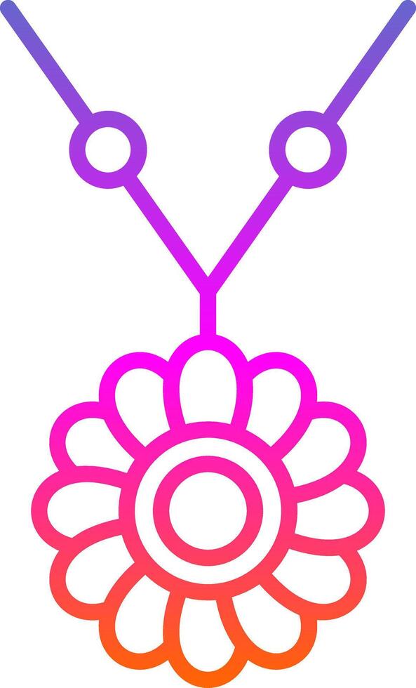 Necklace Line Gradient Icon Design vector