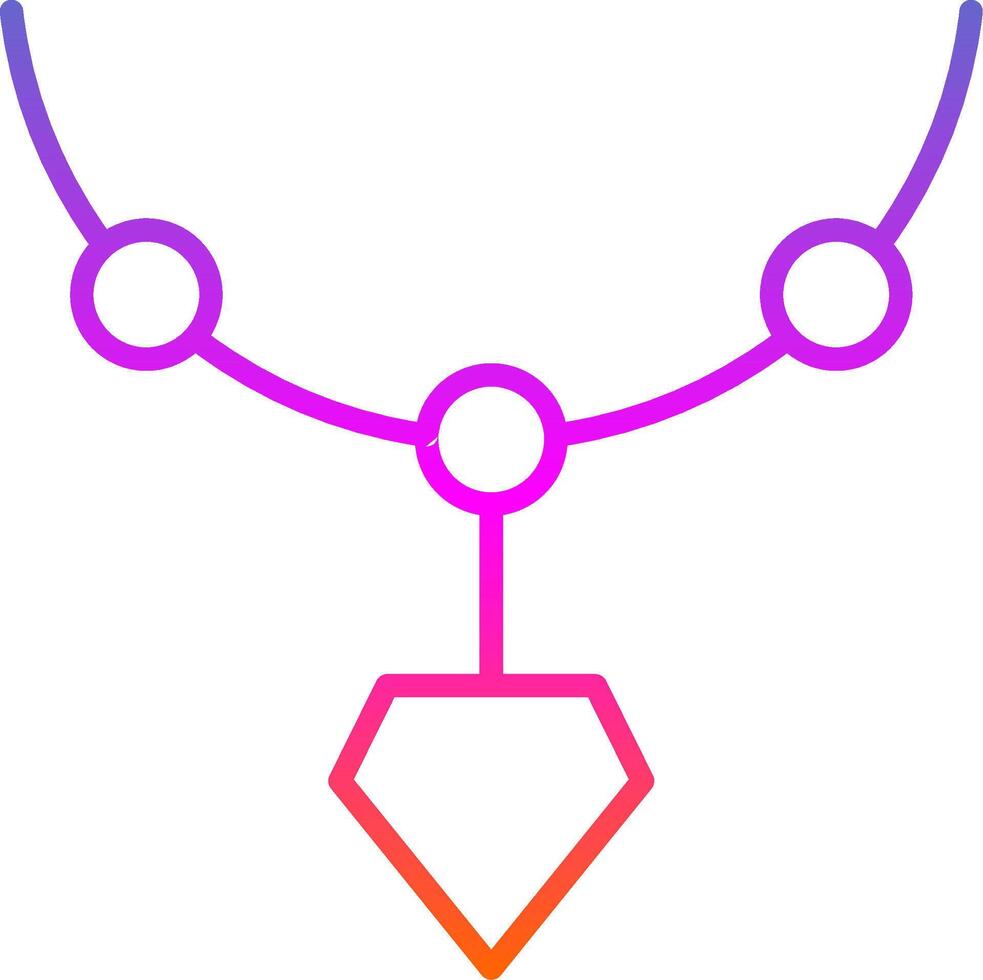 Locket Line Gradient Icon Design vector