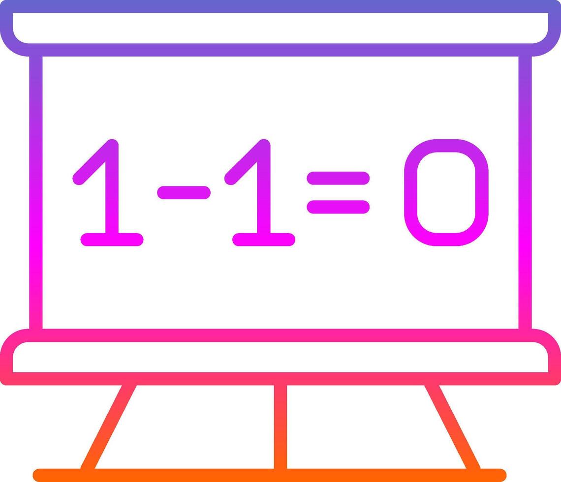 Maths Line Gradient Icon Design vector