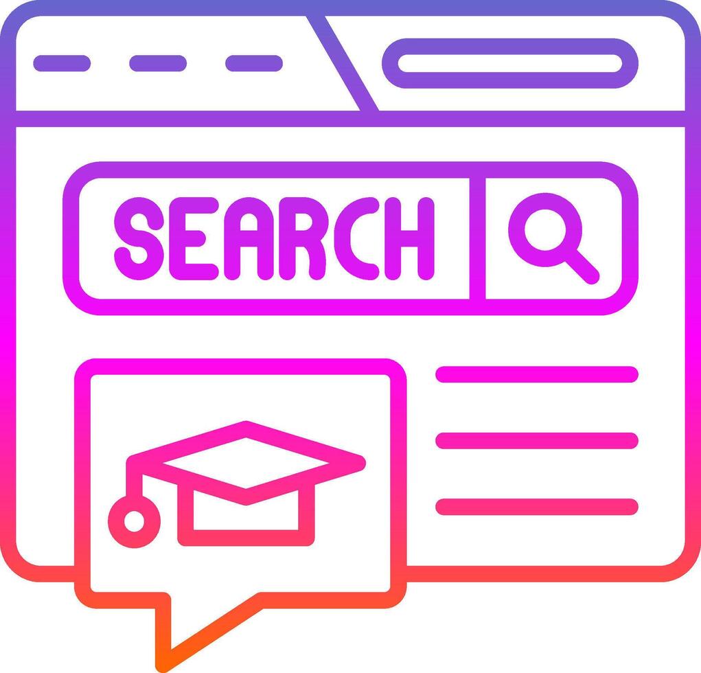 Education Forum Line Gradient Icon Design vector