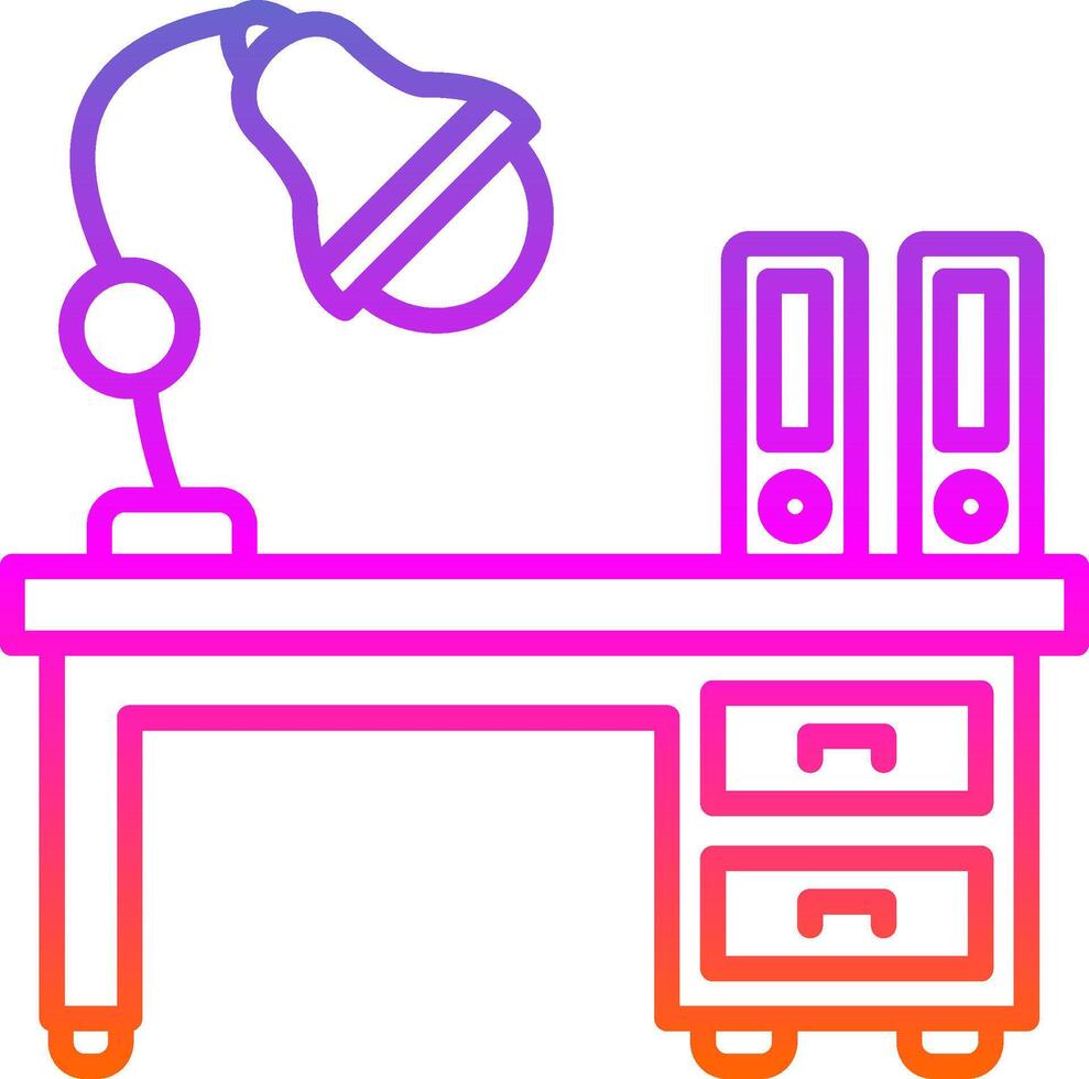 Workspace Line Gradient Icon Design vector