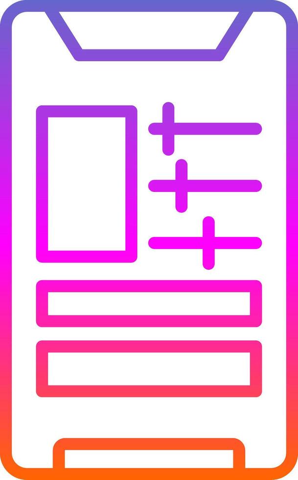 Smartphone Line Gradient Icon Design vector