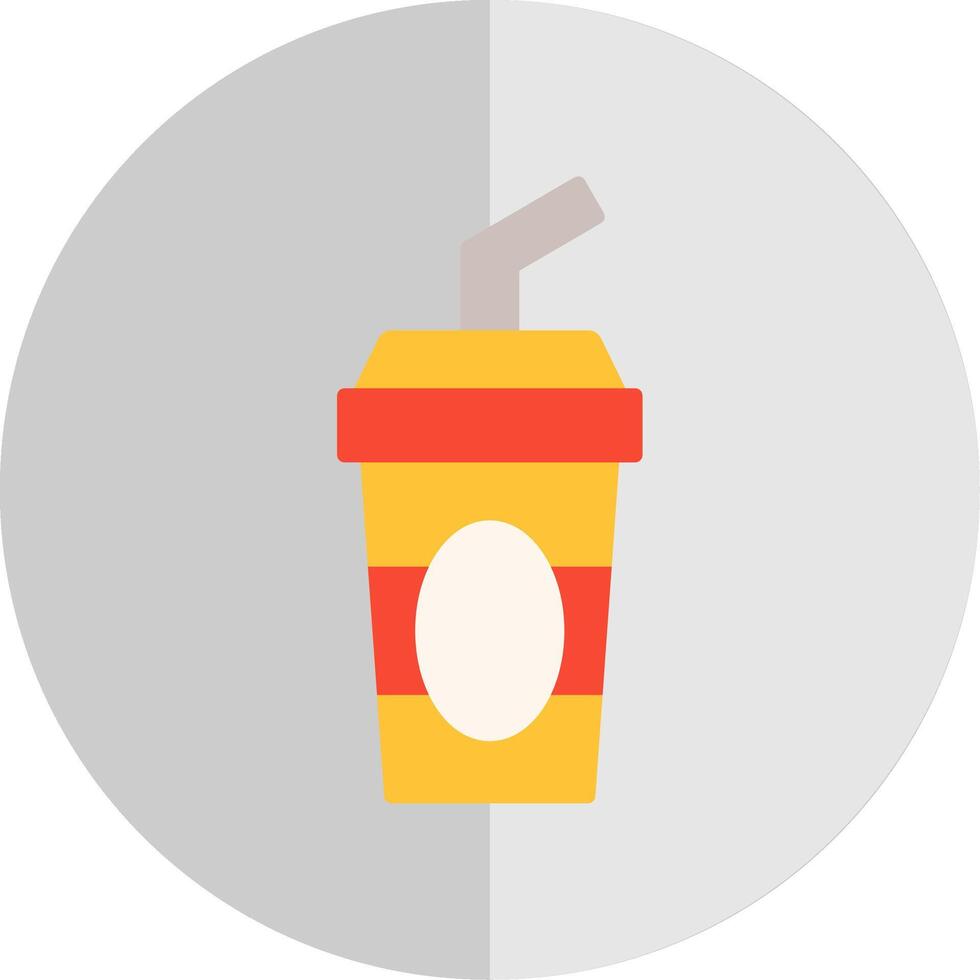 Cold Drink Flat Scale Icon Design vector