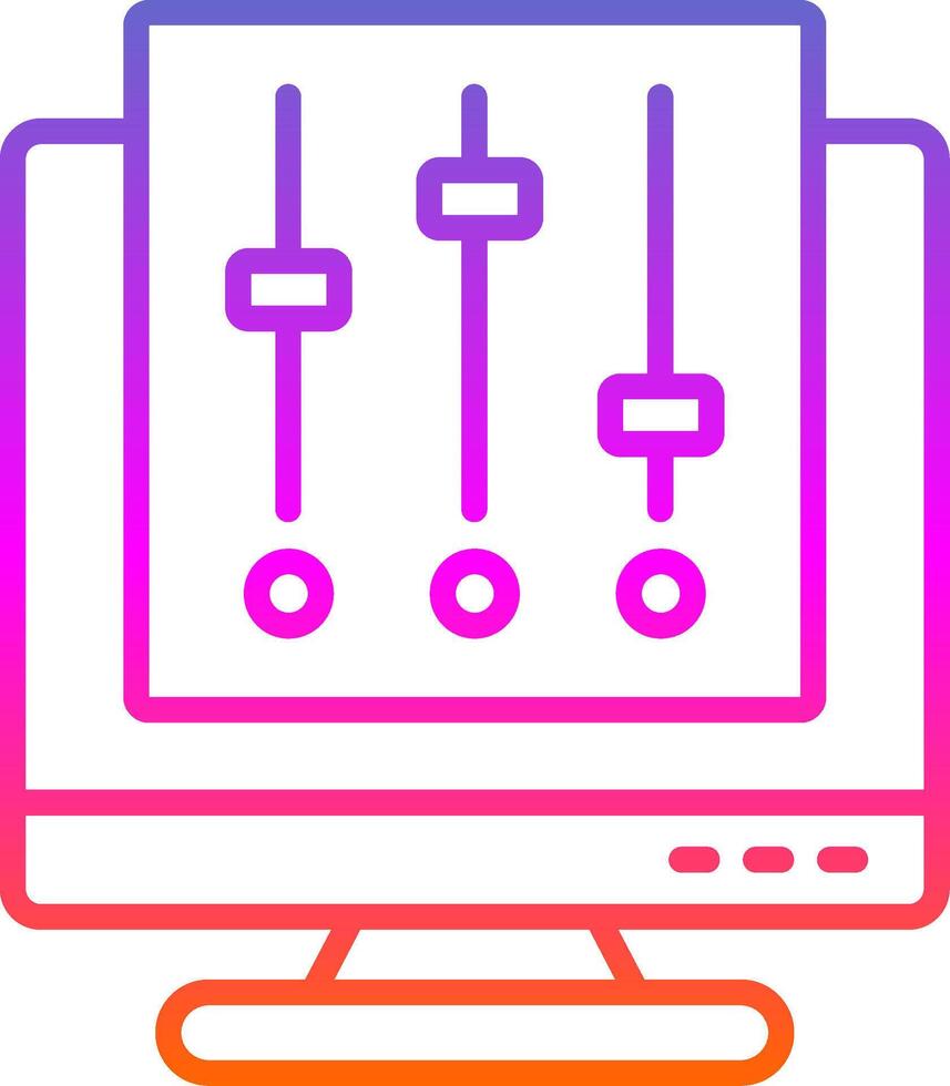 Sliders Line Gradient Icon Design vector