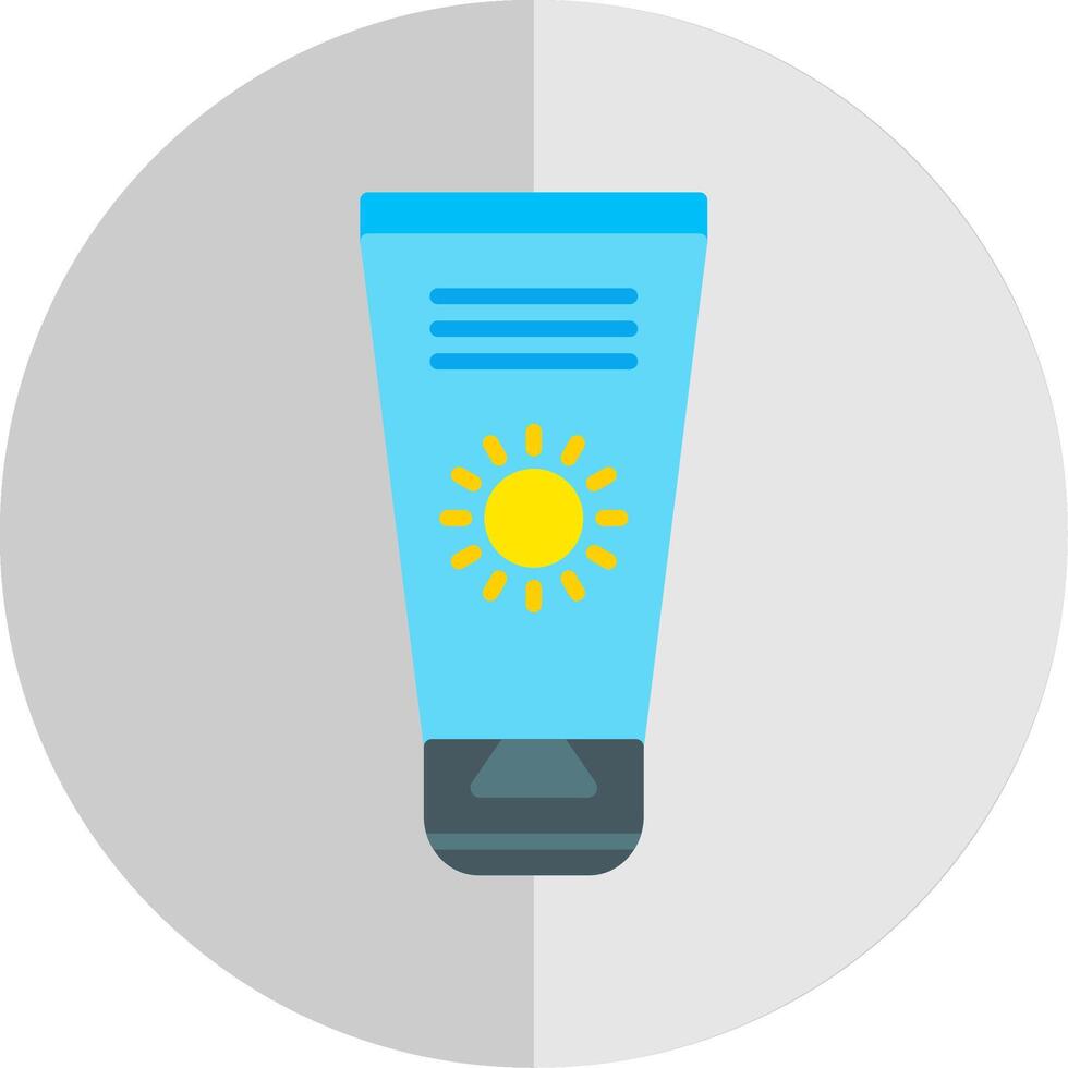 Sun Cream Flat Scale Icon Design vector