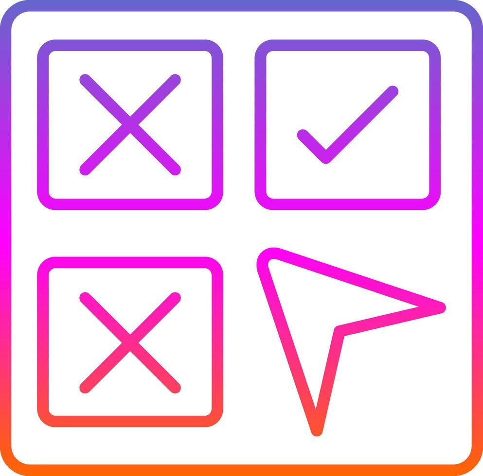 Selection Line Gradient Icon Design vector