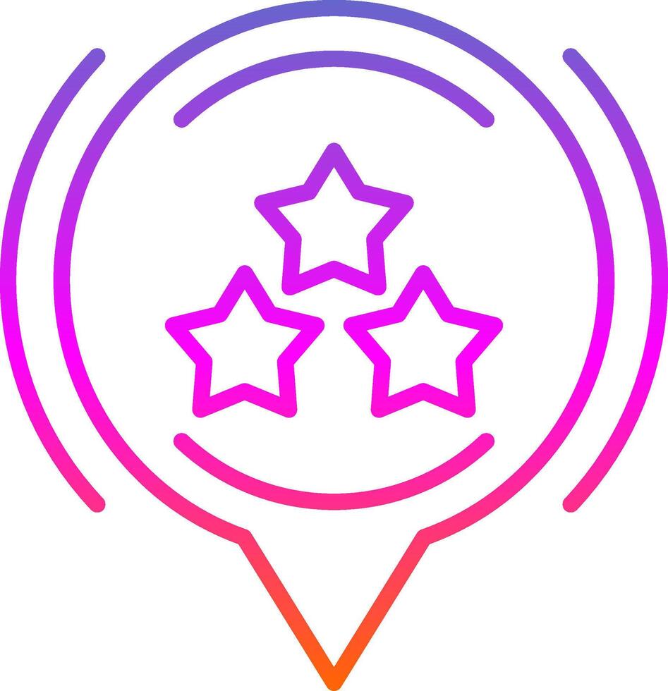 Star Line Gradient Icon Design vector