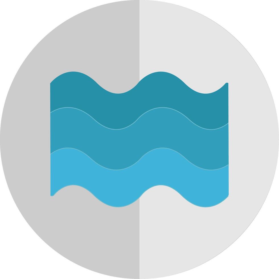 Waves Flat Scale Icon Design vector