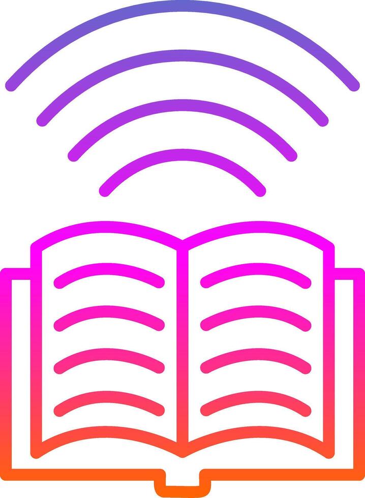 Book Line Gradient Icon Design vector