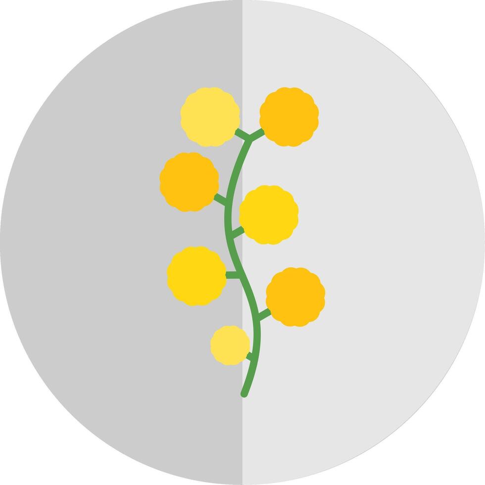 Wattle Flat Scale Icon Design vector