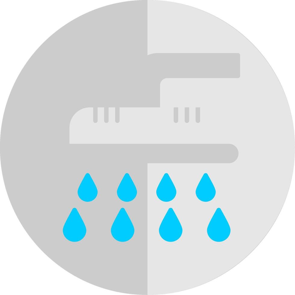 Shower Flat Scale Icon Design vector