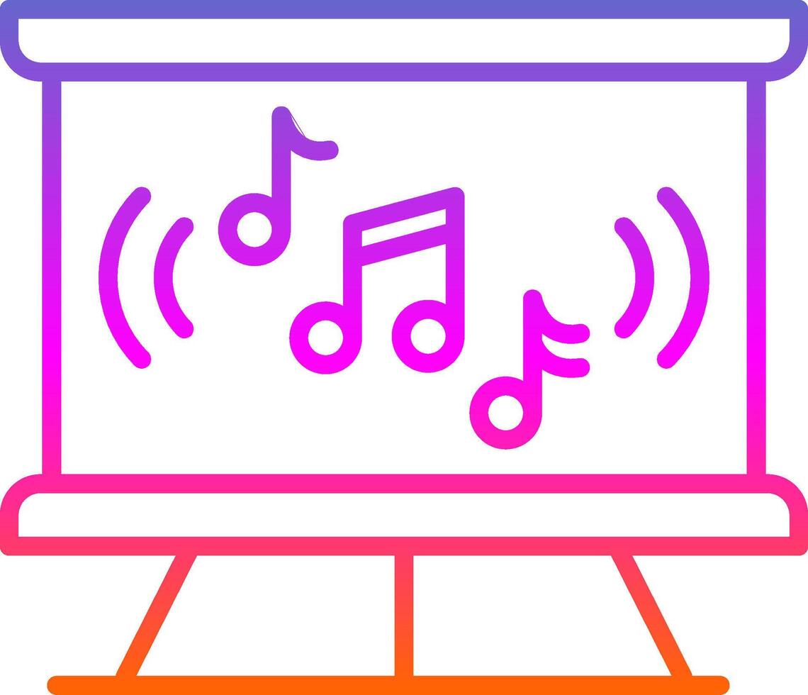 Music Class Line Gradient Icon Design vector