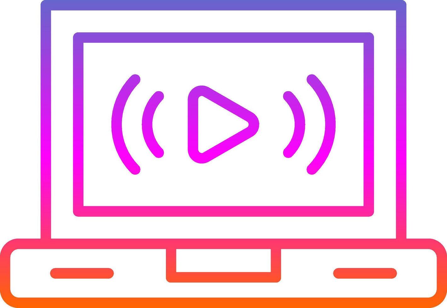 Live Stream Line Gradient Icon Design vector