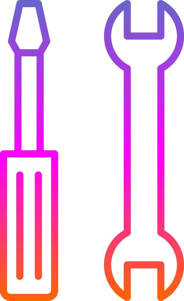 Tools Line Gradient Icon Design vector