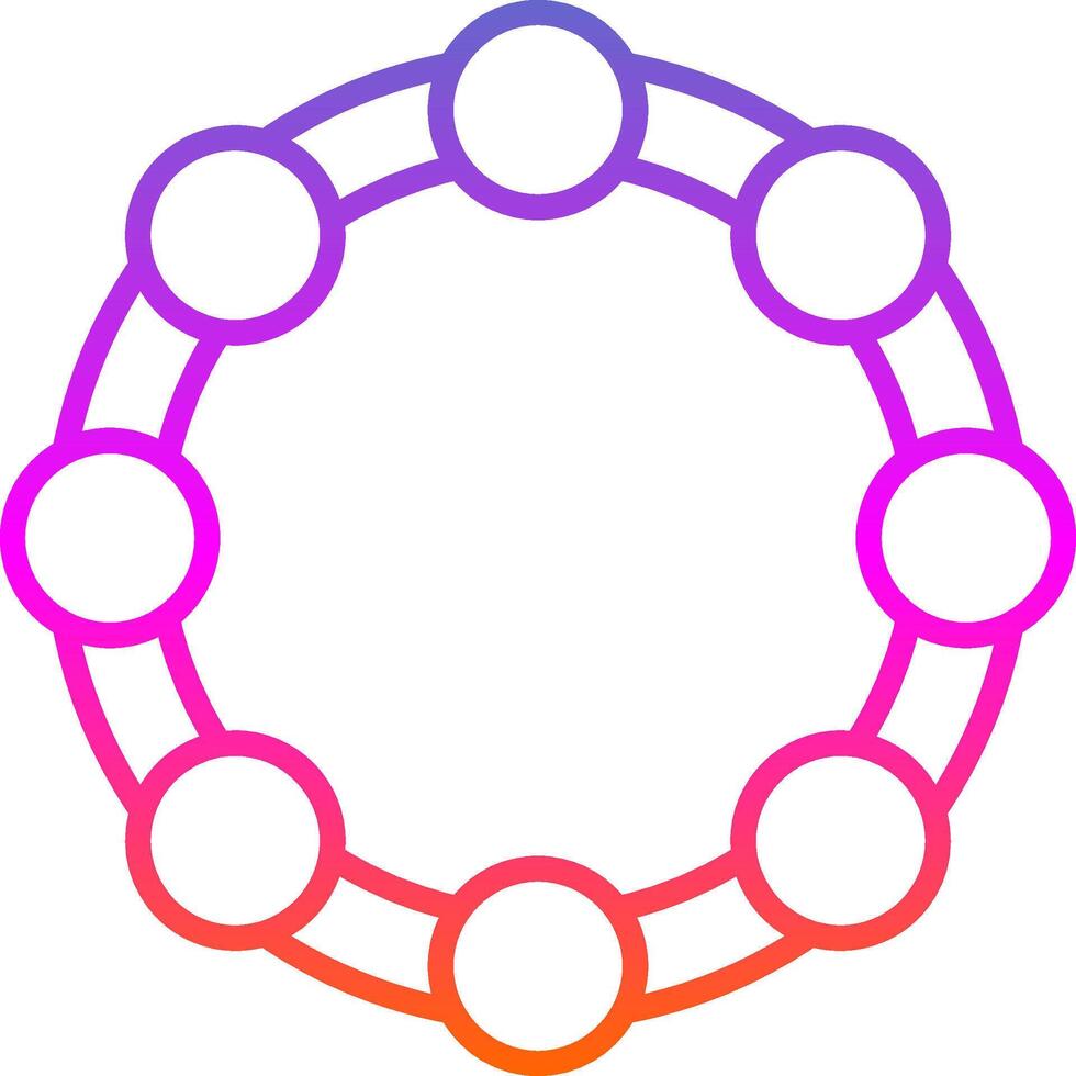Tambourine Line Gradient Icon Design vector