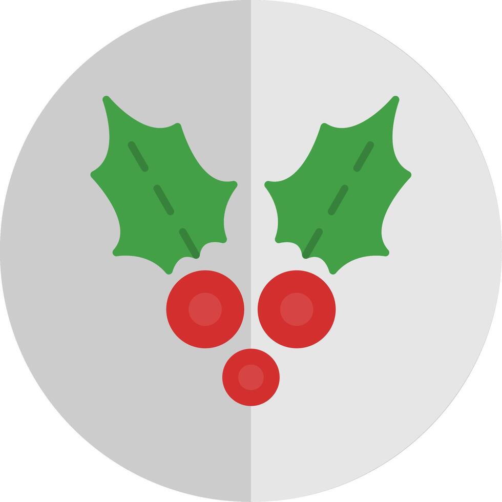 Holly Flat Scale Icon Design vector