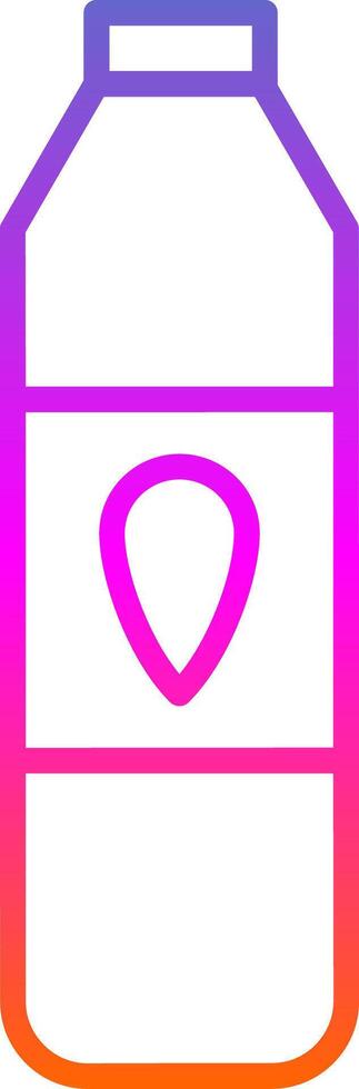 Milk Bottle Line Gradient Icon Design vector