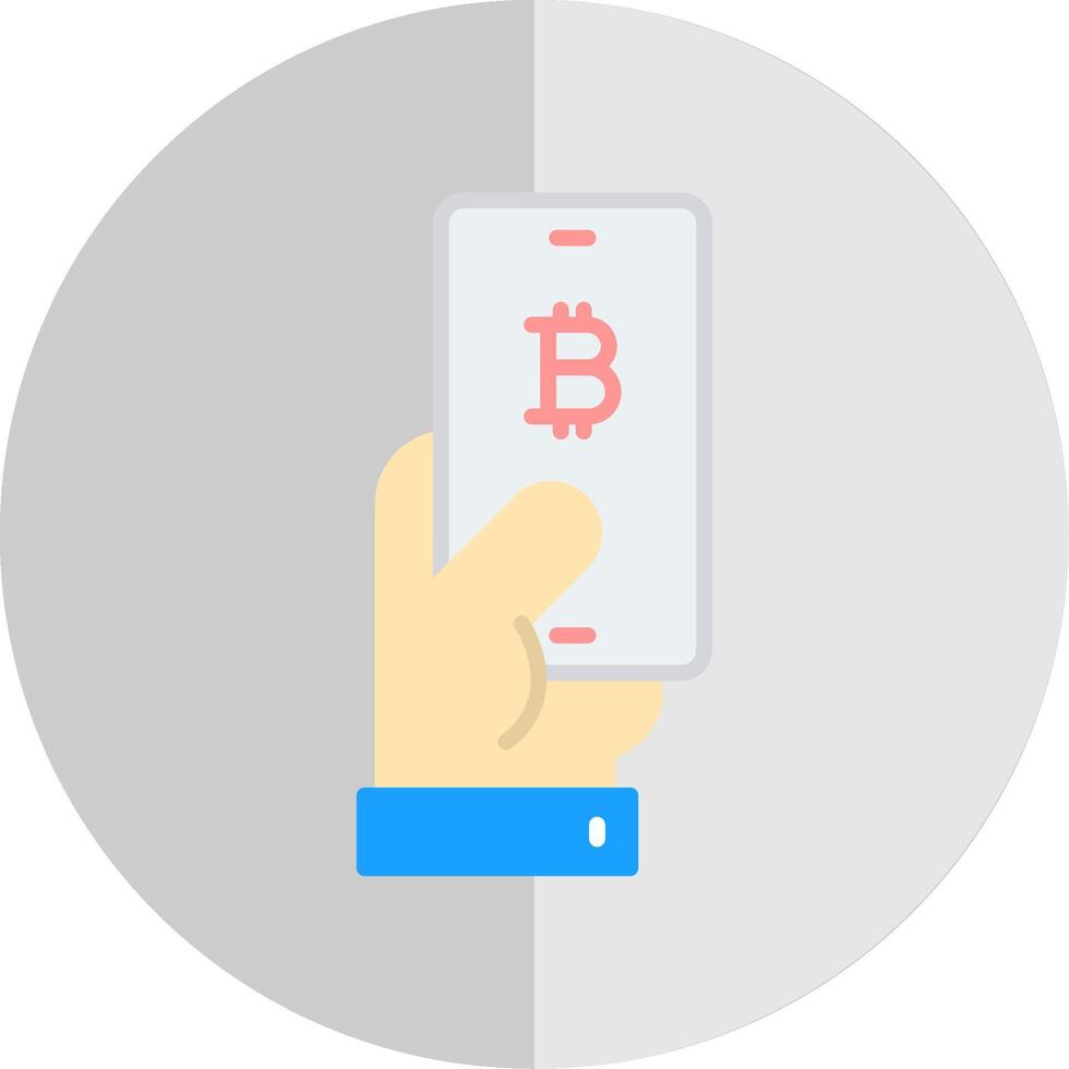 Pay Bitcoin Flat Scale Icon Design vector