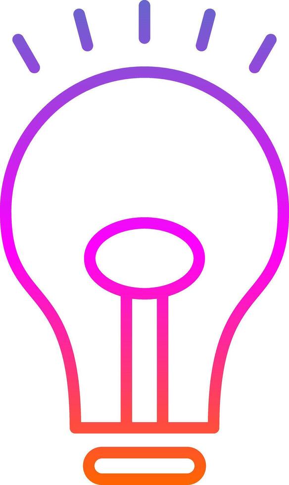 Bulb Line Gradient Icon Design vector