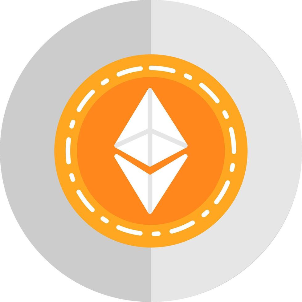 Ethereum Coin Flat Scale Icon Design vector