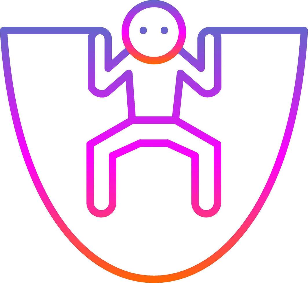 Skipping Line Gradient Icon Design vector
