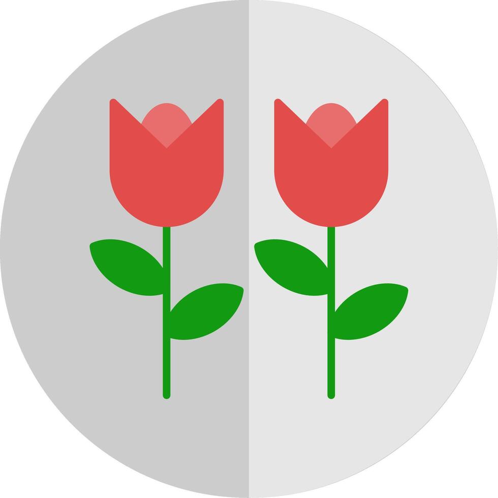 flores plano escala icono diseño vector