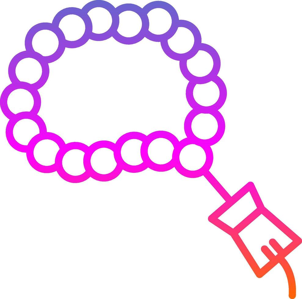 Tasbih Line Gradient Icon Design vector