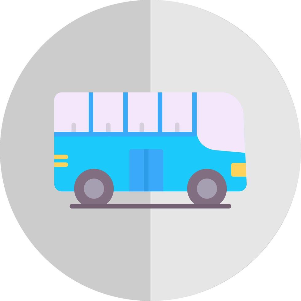 City Bus Flat Scale Icon Design vector