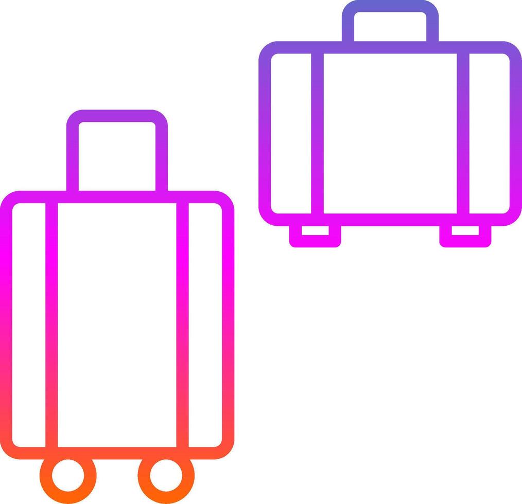 Suitcases Line Gradient Icon Design vector